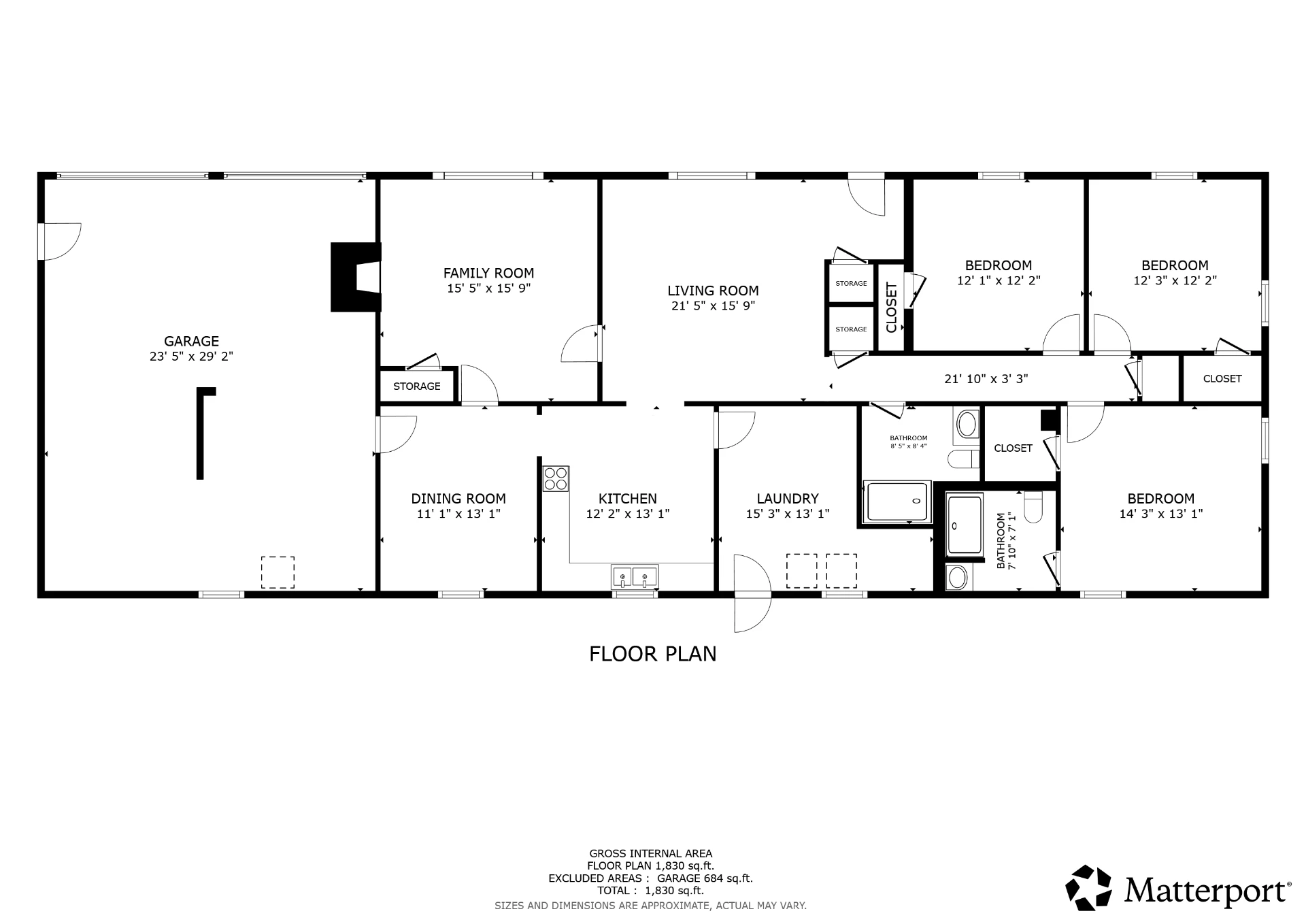 Schematic floor plan